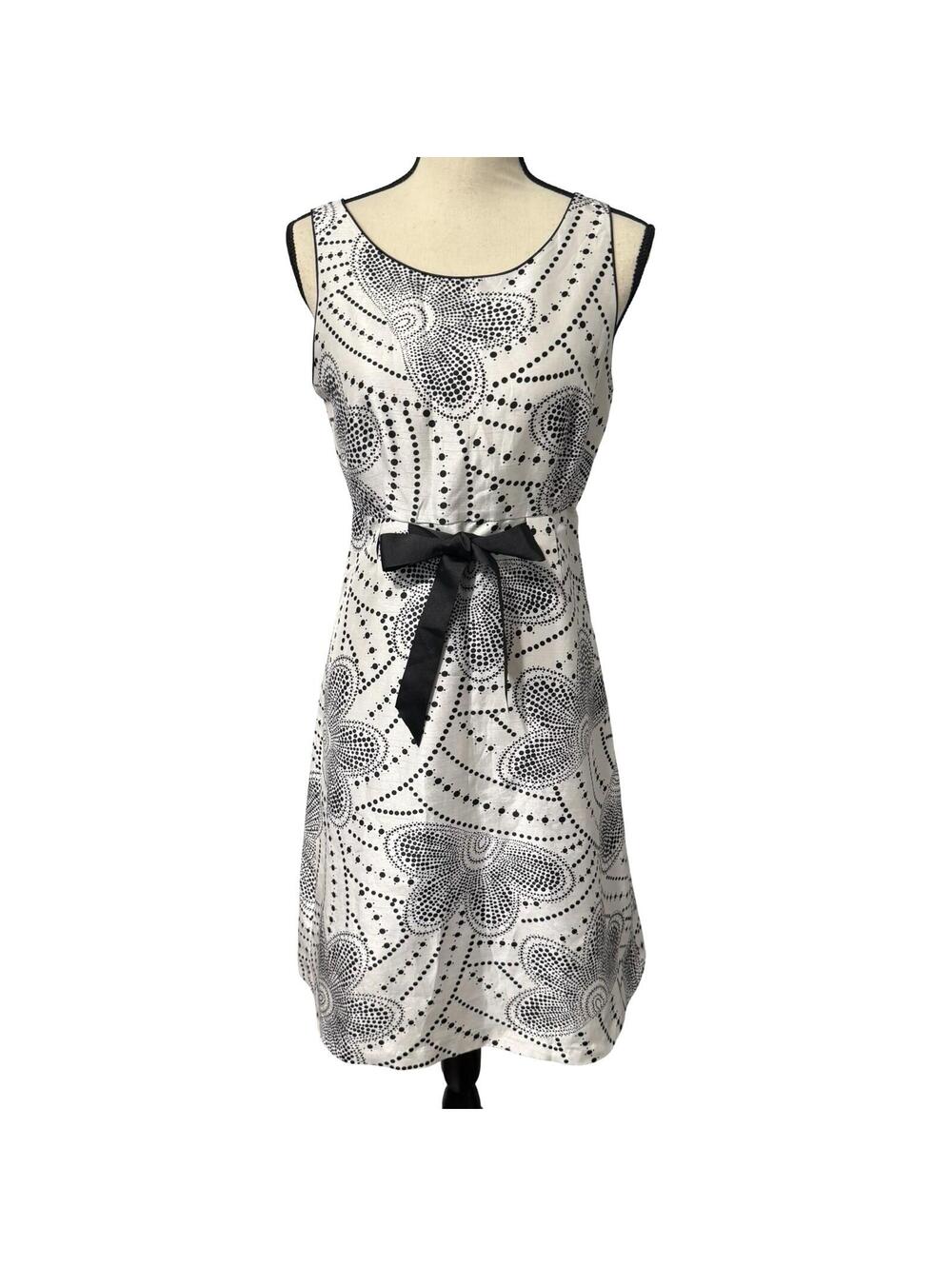 J.G. Hook Black & White Sleeveless Dress Size 6